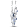 Thumbnail Image 1 of Shy Creation Sapphire Necklace 1/8 cttw Diamonds 14K White Gold SC55004741V2