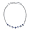 Thumbnail Image 1 of Shy Creation Sapphire Adjustable Bracelet 1/5 cttw Diamonds 14K White Gold SC55005033
