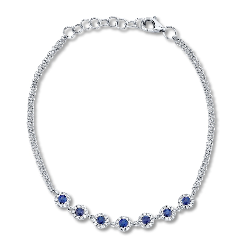 Shy Creation Sapphire Bracelet 1/5 cttw Diamonds 14K Gold | Shy ...