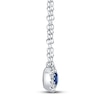 Thumbnail Image 1 of Shy Creation Sapphire Necklace with Diamonds 14K White Gold SC55002751