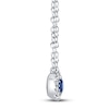 Thumbnail Image 2 of Shy Creation Sapphire Necklace with Diamonds 14K White Gold SC55002751