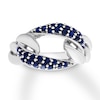 Thumbnail Image 0 of Natural Sapphire Link Ring 10K White Gold