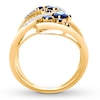 Thumbnail Image 2 of Natural Sapphire Ring 1/6 ct tw Diamonds 10K Yellow Gold