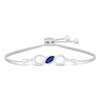 Thumbnail Image 0 of Lab-Created Sapphire Infinity Bolo Bracelet Sterling Silver