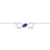 Thumbnail Image 1 of Lab-Created Sapphire Infinity Anklet Sterling Silver