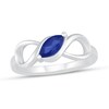 Thumbnail Image 1 of Lab-Created Sapphire Infinity Ring Sterling Silver