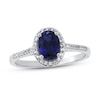 Thumbnail Image 0 of Lab-Created Sapphire & White Topaz Ring 10K White Gold