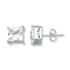 Thumbnail Image 0 of Classic Stud Earrings Lab-Created Sapphires Sterling Silver