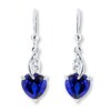 Lab-Created Sapphire Sterling Silver Earrings