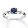 Thumbnail Image 1 of Stackable Ring Lab-Created Sapphire Sterling Silver