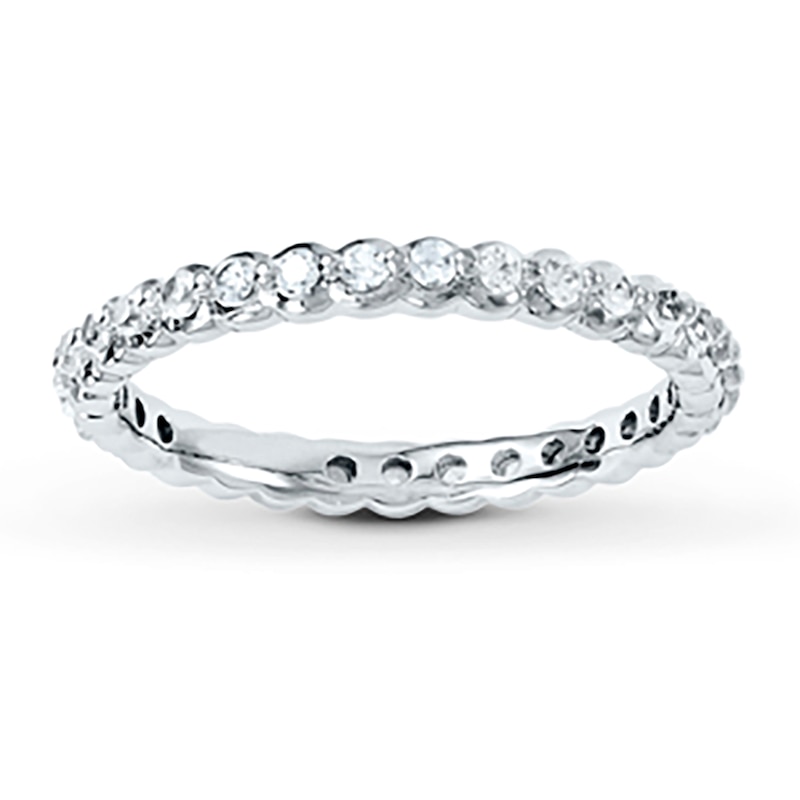 Main Image 1 of Stackable Ring Lab-Created Sapphire Sterling Silver