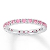 Thumbnail Image 1 of Stackable Ring Pink Lab-Created Sapphire Sterling Silver