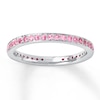 Stackable Ring Lab-Created Pink Sapphire Sterling Silver