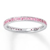 Thumbnail Image 1 of Stackable Ring Pink Lab-Created Sapphire Sterling Silver