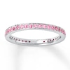 Thumbnail Image 0 of Stackable Ring Pink Lab-Created Sapphire Sterling Silver