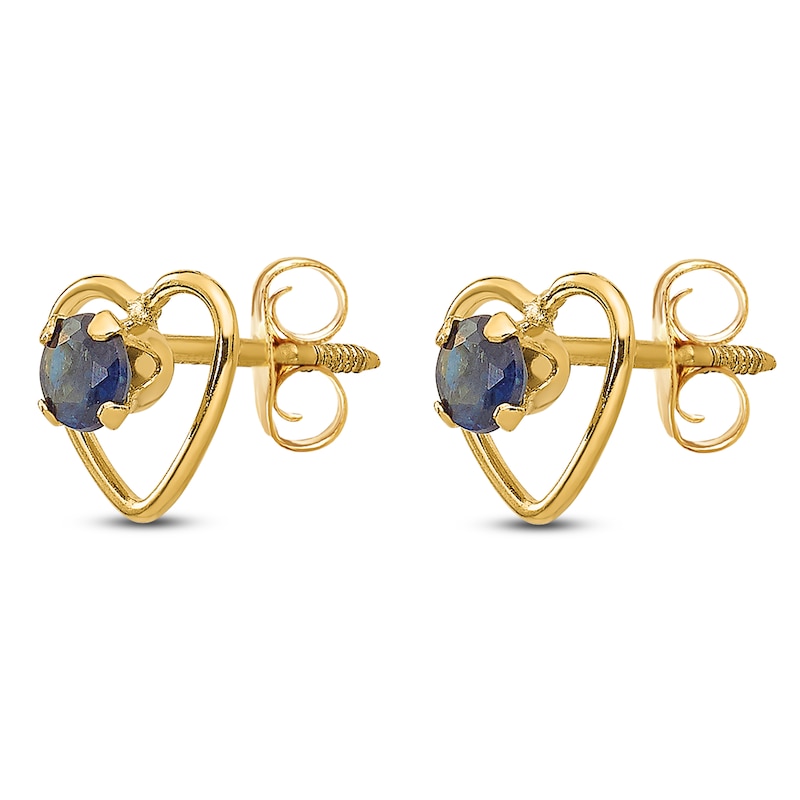 Main Image 2 of Natural Sapphire Earrings 14K Yellow Gold