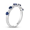 Thumbnail Image 2 of Natural Blue Sapphire Ring 1/10 ct tw Diamonds 10K White Gold