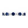 Thumbnail Image 3 of Natural Blue Sapphire Ring 1/10 ct tw Diamonds 10K White Gold