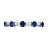 Thumbnail Image 2 of Natural Blue Sapphire Ring 1/10 ct tw Diamonds 10K White Gold