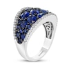 Thumbnail Image 1 of Effy Natural Blue Sapphire Ring 1/4 ct tw Diamonds 14K White Gold