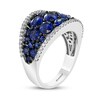 Thumbnail Image 1 of Effy Natural Blue Sapphire Ring 1/4 ct tw Diamonds 14K White Gold