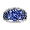 Thumbnail Image 2 of Effy Natural Blue Sapphire Ring 1/4 ct tw Diamonds 14K White Gold
