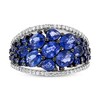 Thumbnail Image 2 of Effy Natural Blue Sapphire Ring 1/4 ct tw Diamonds 14K White Gold