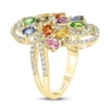 Effy Natural Sapphire Ring 1/2 ct tw Garnet/Diamonds 14K Yellow Gold