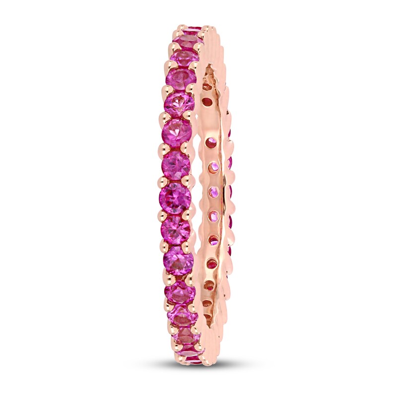 Natural Pink Sapphire Ring 14K Rose Gold