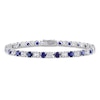Thumbnail Image 0 of Lab-Created Sapphire Bracelet Round Sterling Silver