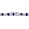 Thumbnail Image 1 of Lab-Created Sapphire Bracelet Round Sterling Silver