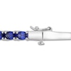Thumbnail Image 2 of Blue Lab-Created Sapphire Bracelet Oval-cut Sterling Silver