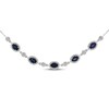 Thumbnail Image 1 of Natural Blue Sapphire Necklace 1/2 ct tw Diamonds 10K White Gold