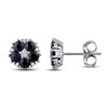 Thumbnail Image 2 of Blue Sapphire Earrings 1/20 ct tw Diamonds 10K White Gold