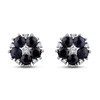 Thumbnail Image 3 of Blue Sapphire Earrings 1/20 ct tw Diamonds 10K White Gold