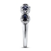 Thumbnail Image 1 of Blue Sapphire Ring 1/5 ct tw Diamonds 10K White Gold