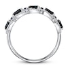 Blue Sapphire Ring 1/5 ct tw Diamonds 10K White Gold