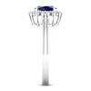 Thumbnail Image 1 of Blue Sapphire Ring 1/5 ct tw Diamonds 10K White Gold