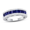 Thumbnail Image 0 of Blue Sapphire Ring 1/6 ct tw Diamonds 10K White Gold