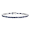 Thumbnail Image 1 of Natural Blue Sapphire Tennis Bracelet Sterling Silver