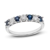 Thumbnail Image 1 of Natural Blue Sapphire Ring 1/3 ct tw Round 10K White Gold