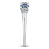 Thumbnail Image 3 of Montana Blue Round-Cut Natural Sapphire Ring 1/10 ct tw Diamonds 10K White Gold
