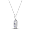 Thumbnail Image 0 of Vera Wang WISH Diamond & Natural Blue Sapphire Necklace 1/6 ct tw Round 10K White Gold