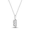 Thumbnail Image 1 of Vera Wang WISH Diamond & Natural Blue Sapphire Necklace 1/6 ct tw Round 10K White Gold