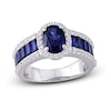 Thumbnail Image 0 of Blue & White Lab-Created Sapphire Ring Sterling Silver