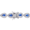 Thumbnail Image 2 of Blue & White Lab-Created Sapphire Tennis Bracelet Sterling Silver