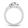 Thumbnail Image 3 of Montana Blue Round-Cut Natural Sapphire Ring 1/6 ct tw Diamonds 10K White Gold