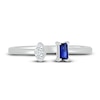 Thumbnail Image 2 of Lab-Created Sapphire Ring Sterling Silver