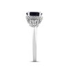 Thumbnail Image 3 of Natural Blue Sapphire Ring 1/3 ct tw Diamonds 14K White Gold