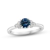 Thumbnail Image 0 of Montana Blue Natural Sapphire Ring 1/5 ct tw Diamonds 10K White Gold
